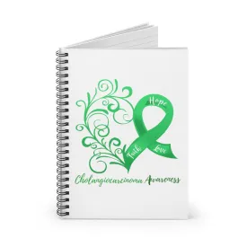 Cholangiocarcinoma Awareness Spiral Journal - Ruled Line (White)