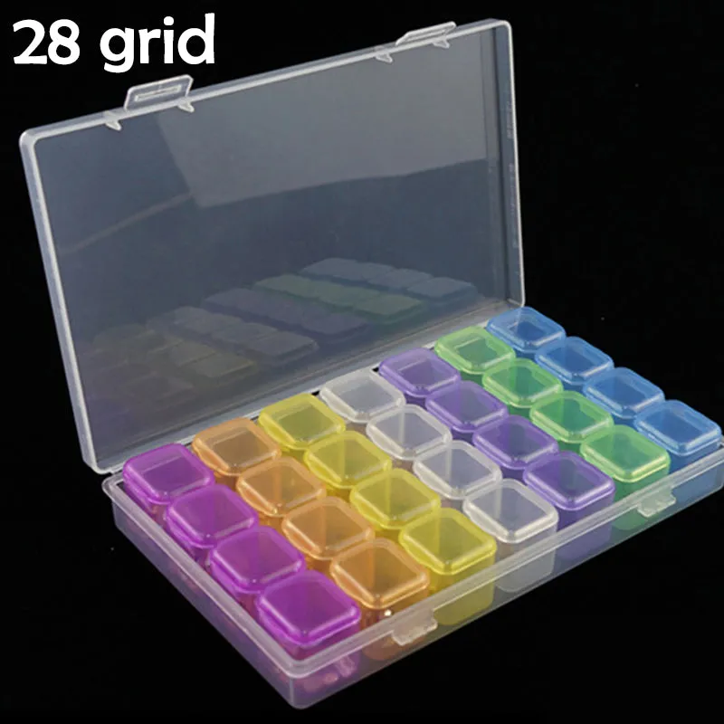 28 Grid Dismountable Diamond Painting Accessories Diamond Embroidery Cases Pp Plastics Box Organizer