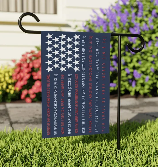 4th of July Catholic Garden Flag