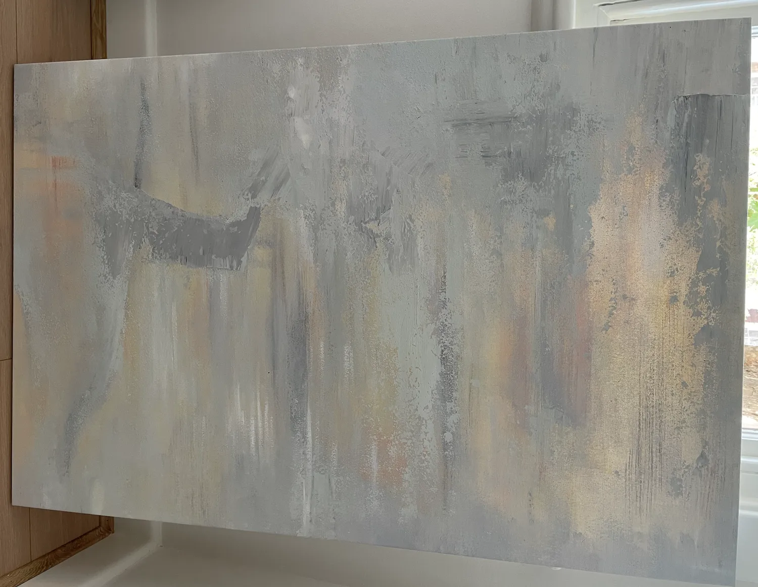 A BLUR IN TIME, HAND-PAINTED STRETCHED CANVAS 80x120cm