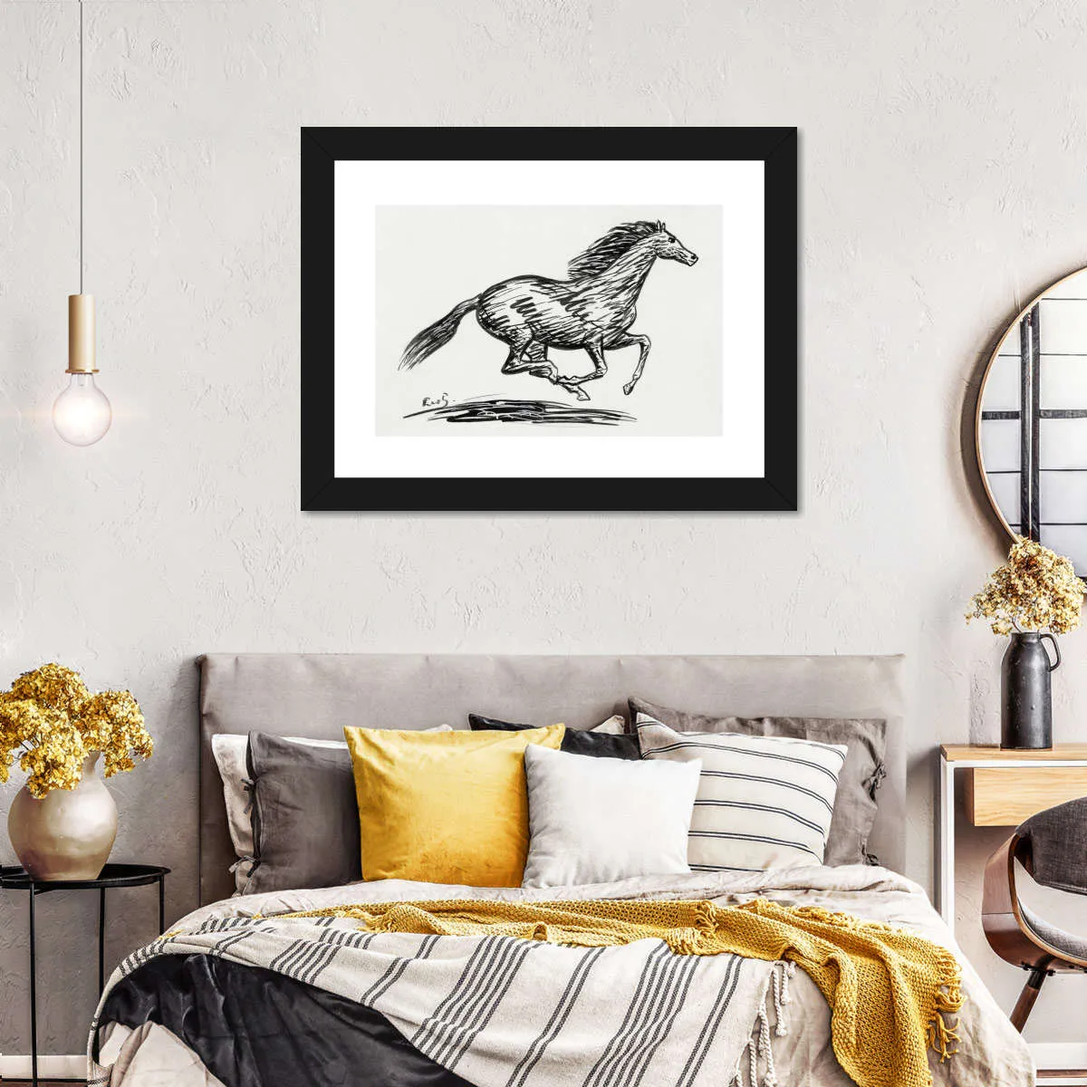 A Galloping Horse Wall Art