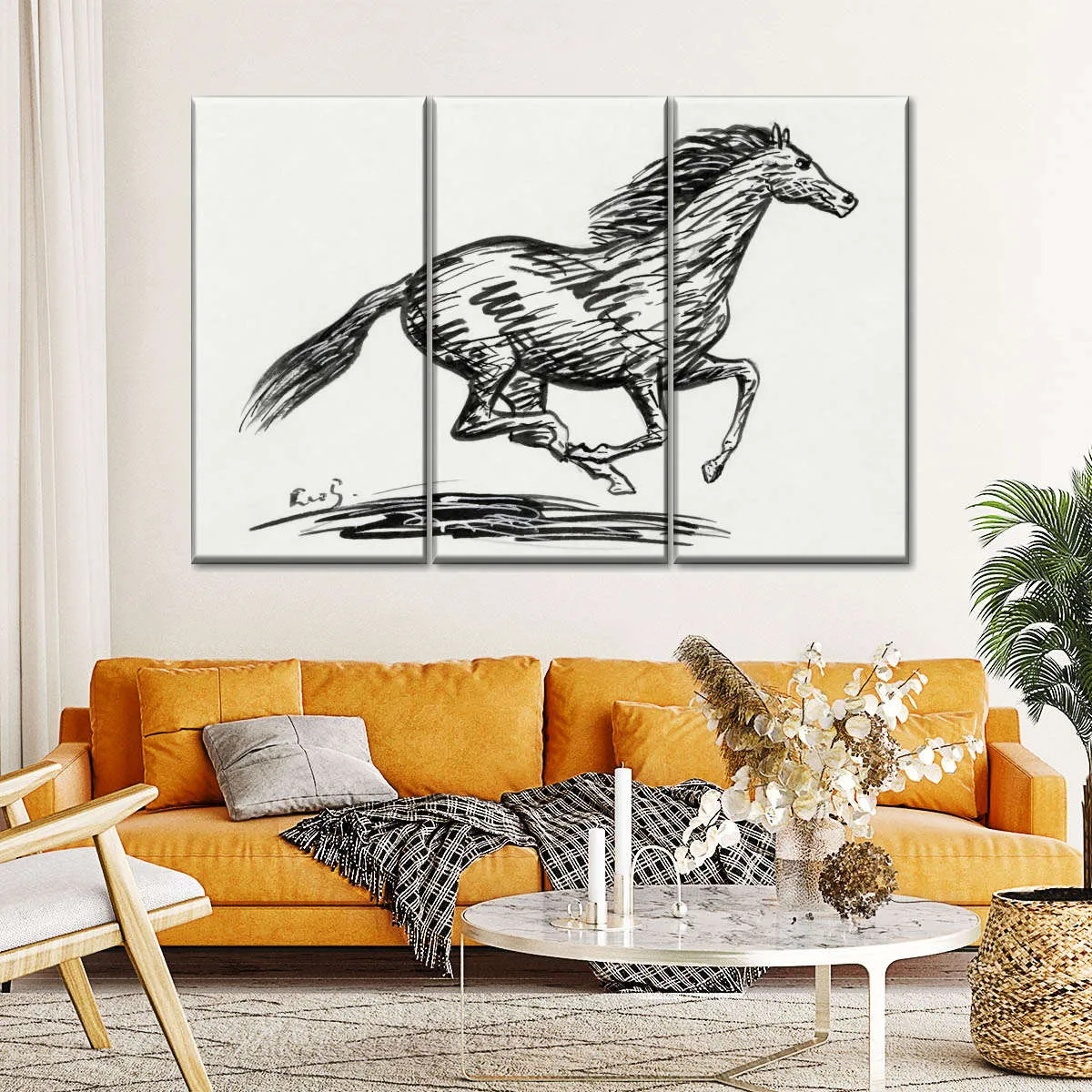 A Galloping Horse Wall Art