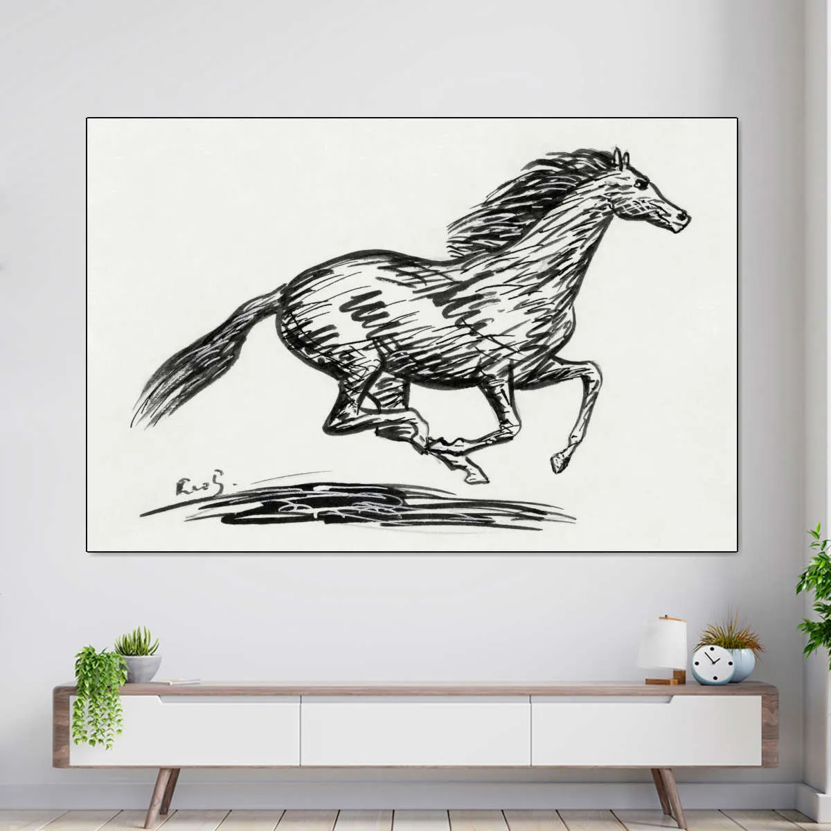 A Galloping Horse Wall Art