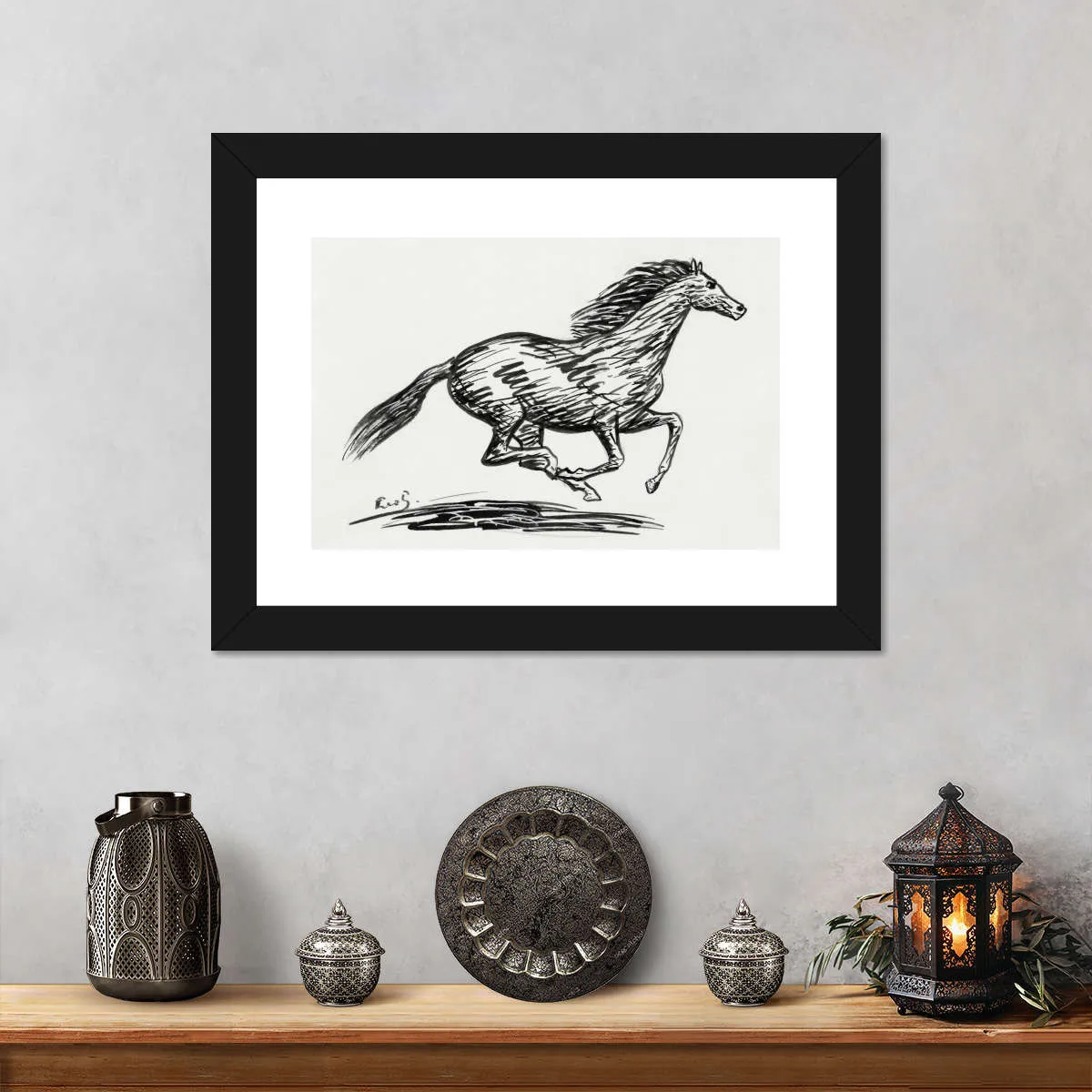 A Galloping Horse Wall Art