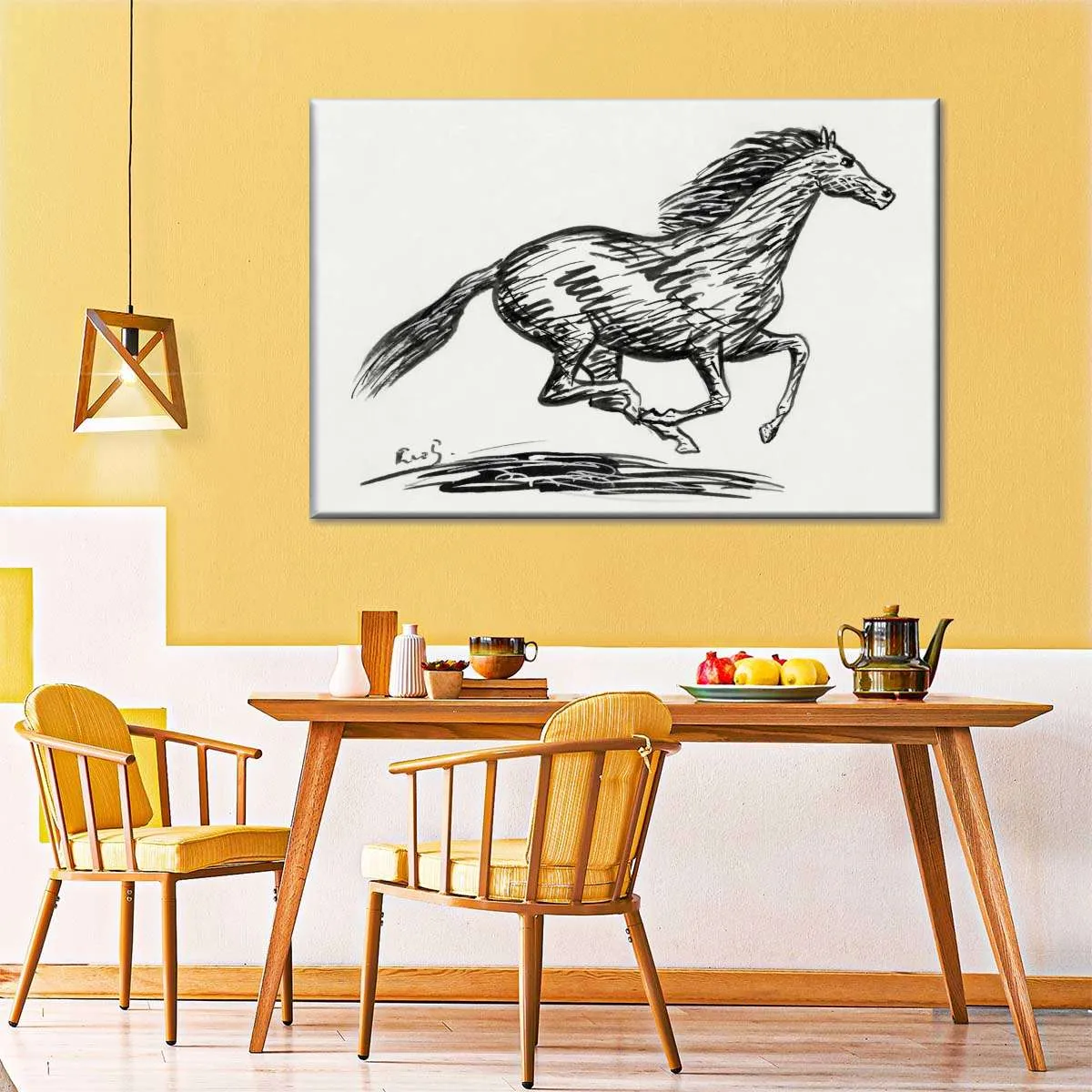 A Galloping Horse Wall Art