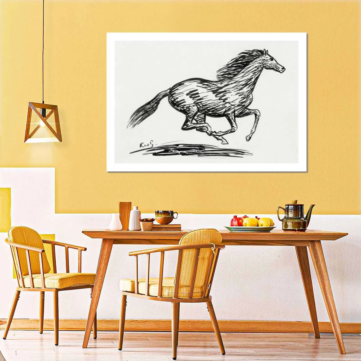 A Galloping Horse Wall Art