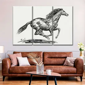 A Galloping Horse Wall Art