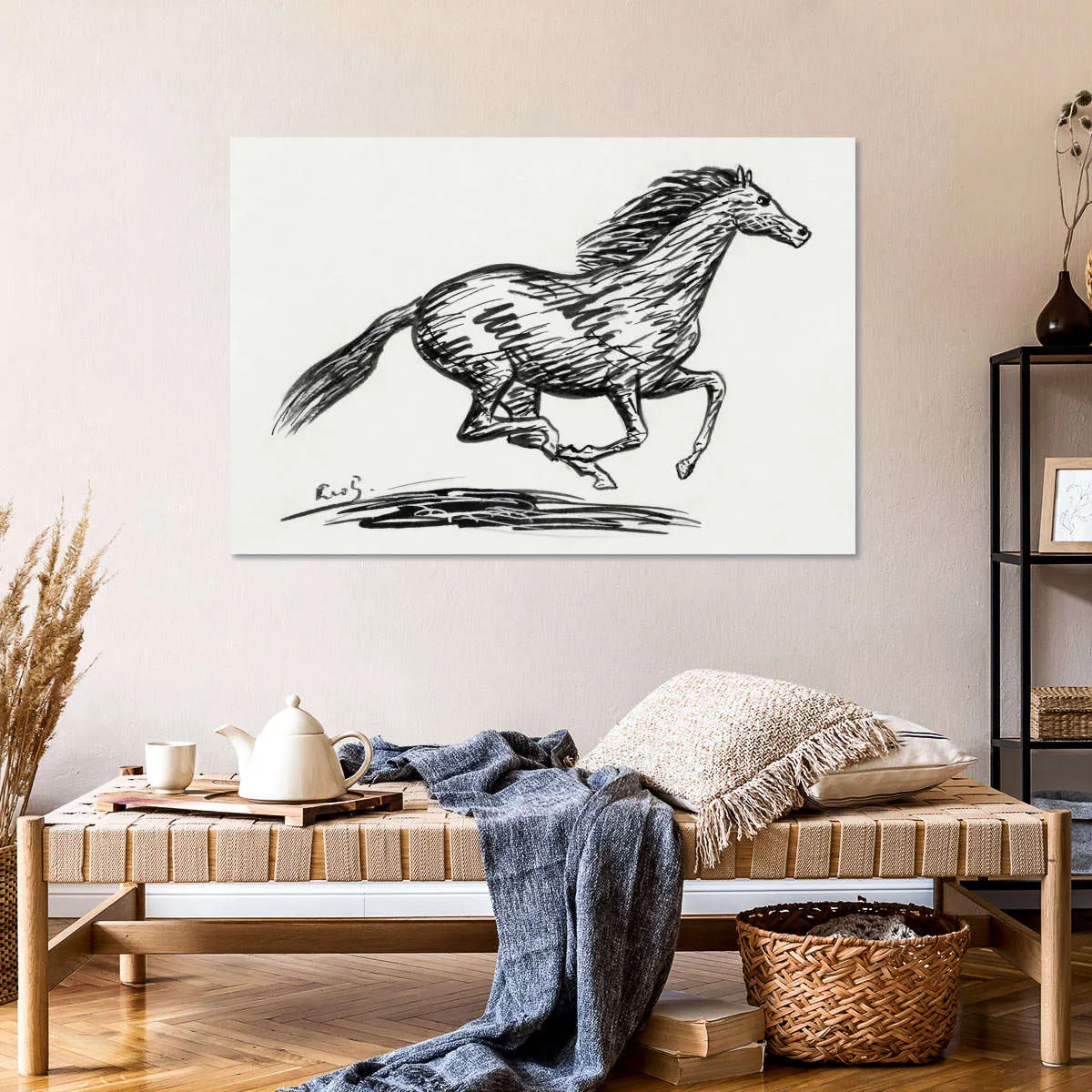 A Galloping Horse Wall Art