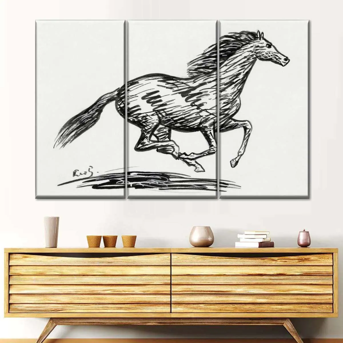 A Galloping Horse Wall Art