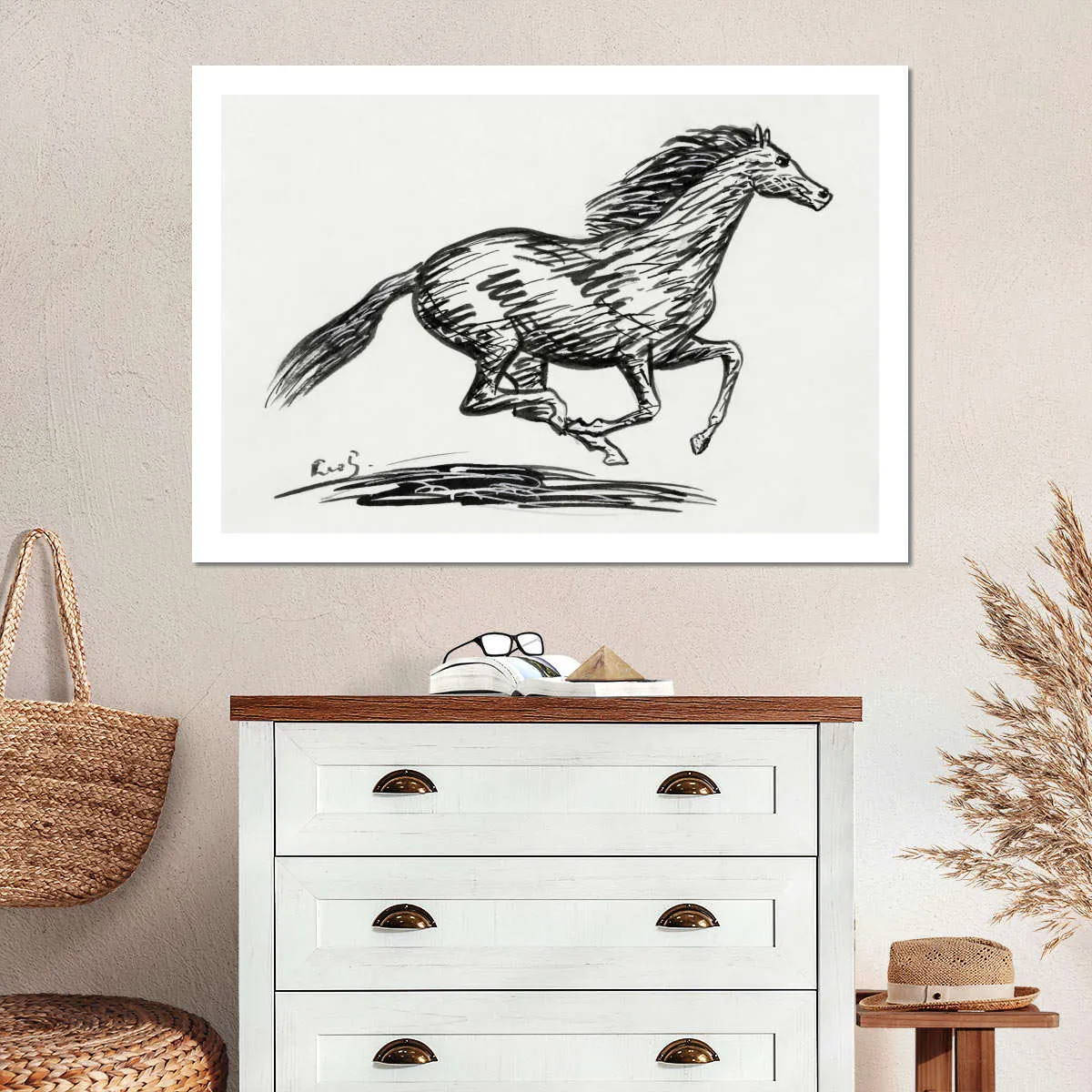 A Galloping Horse Wall Art