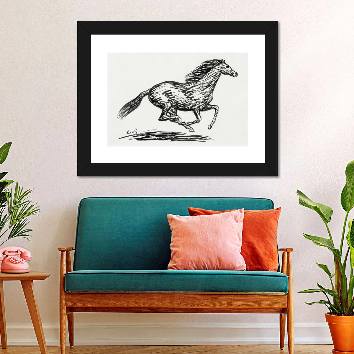 A Galloping Horse Wall Art