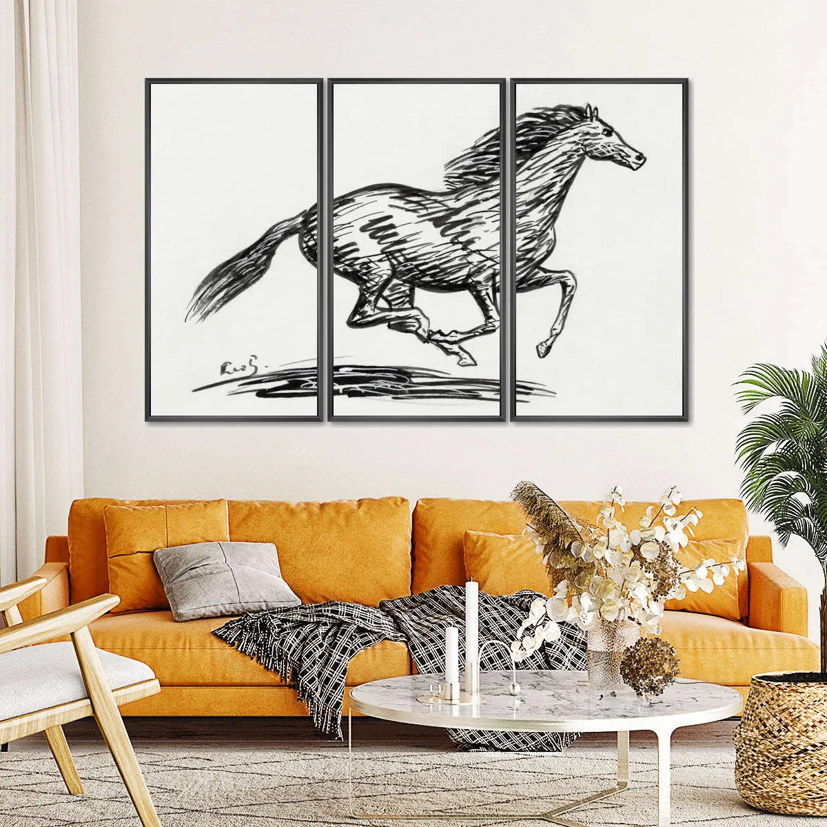 A Galloping Horse Wall Art