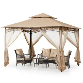 ABCCANOPY Outdoor Sturdy Patio Gazebo 9x9/11x11/10x12 With Mosquito Netting