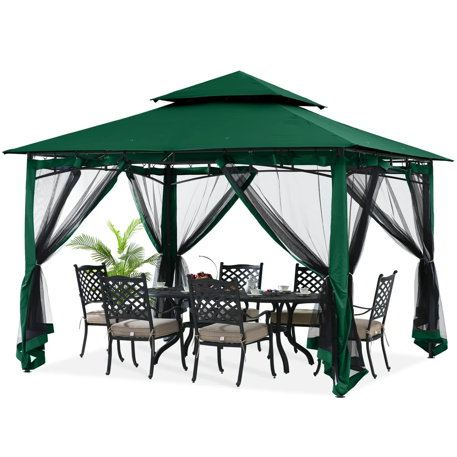 ABCCANOPY Outdoor Sturdy Patio Gazebo 9x9/11x11/10x12 With Mosquito Netting