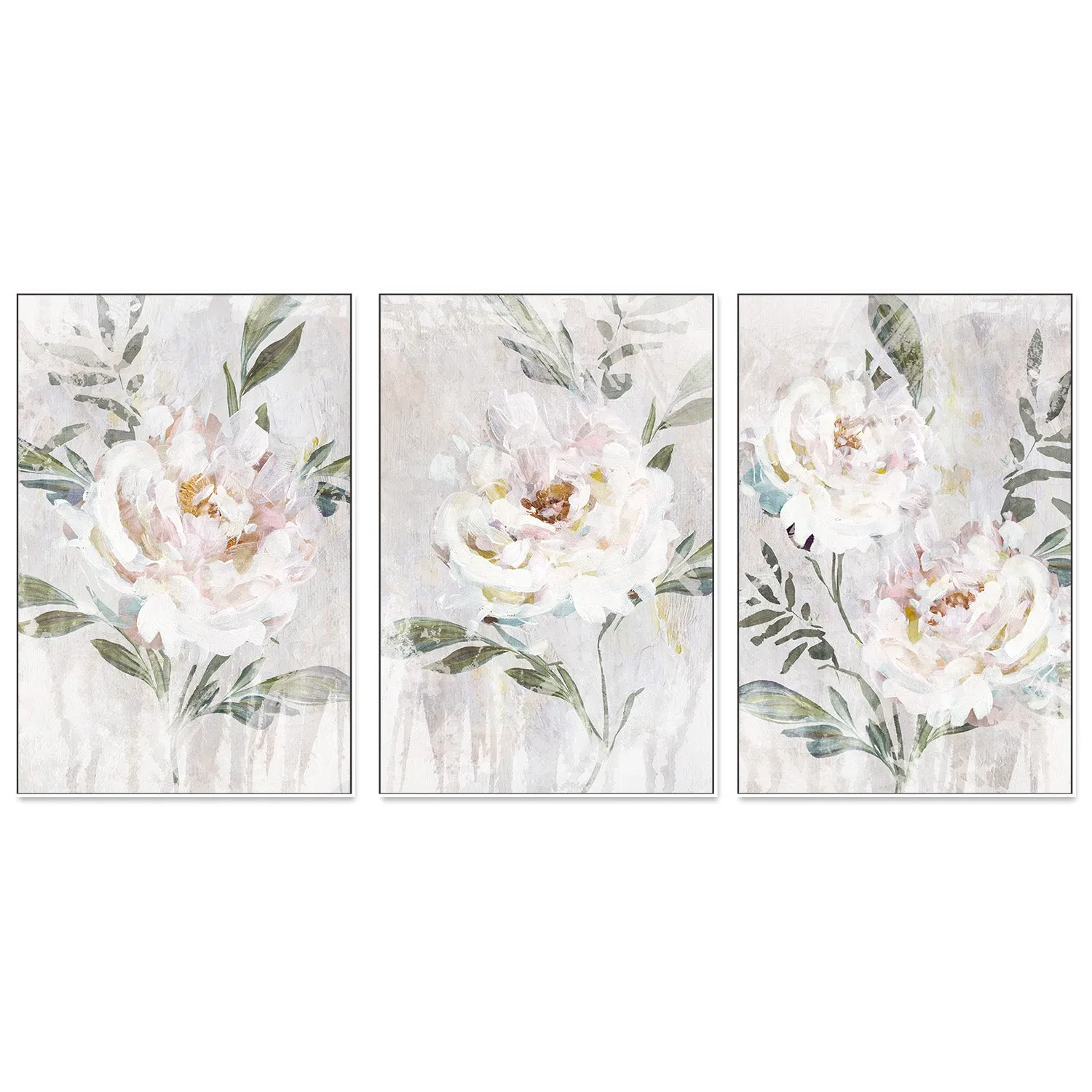 Abstract Peony, Style A, B & C, Set Of 3 , By Nina Blue