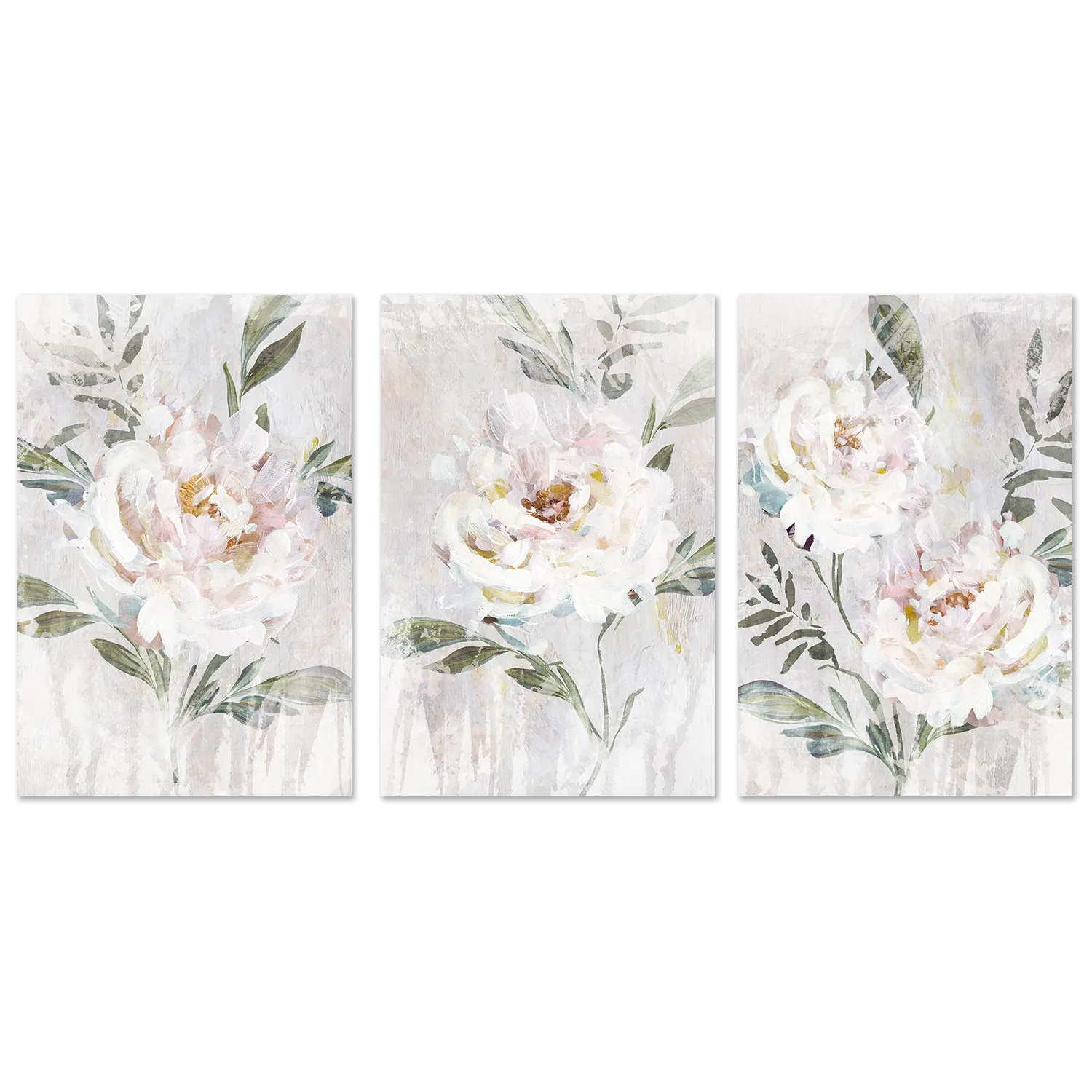 Abstract Peony, Style A, B & C, Set Of 3 , By Nina Blue