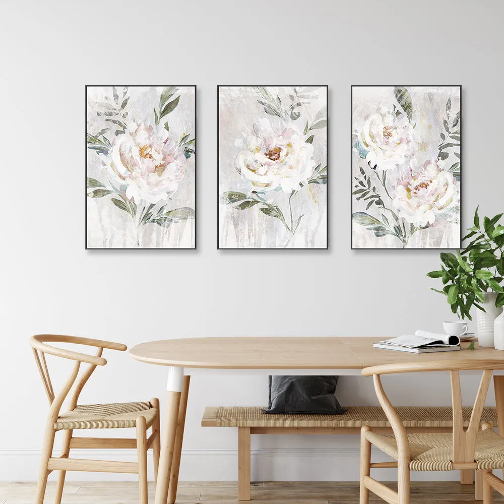 Abstract Peony, Style A, B & C, Set Of 3 , By Nina Blue