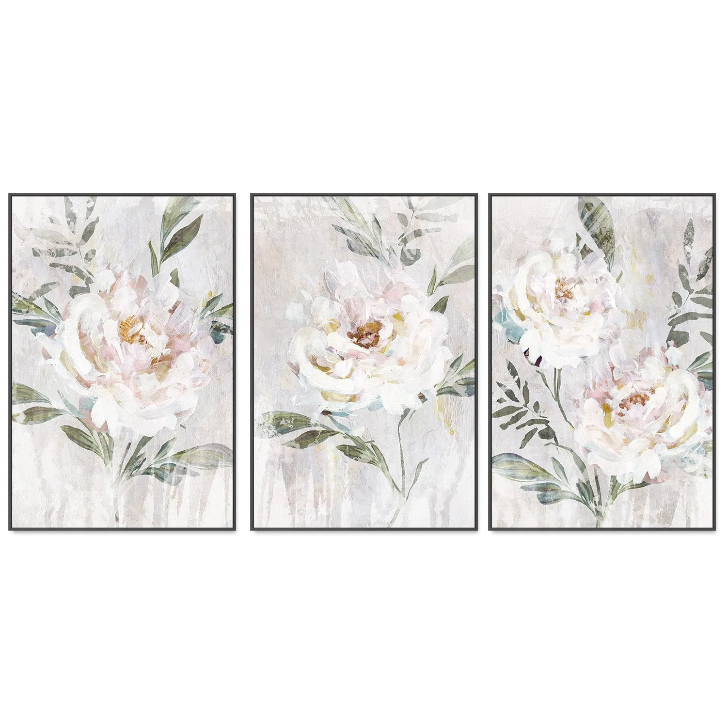 Abstract Peony, Style A, B & C, Set Of 3 , By Nina Blue