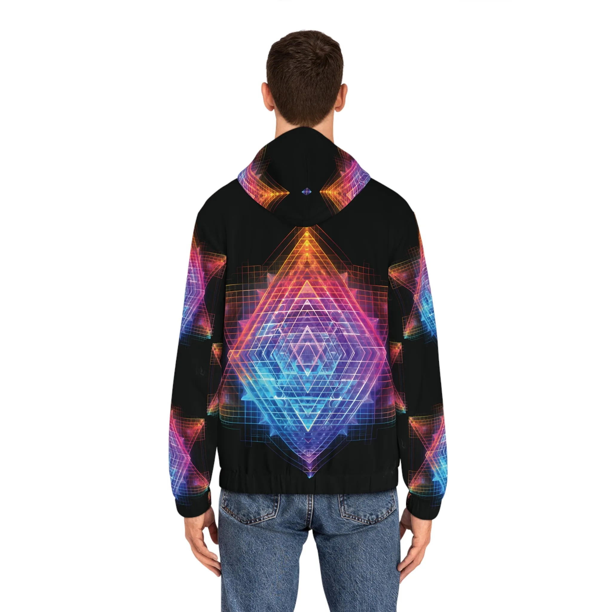 Alchemystics Sri Yantra by Meta Zen - Unisex Zip Up Hoodie (AOP) v3.5