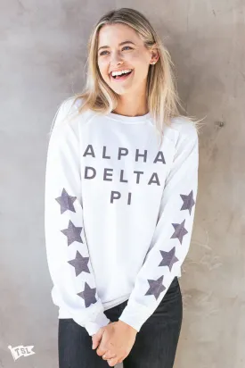 Alpha Delta Pi Star Raglan Crewneck