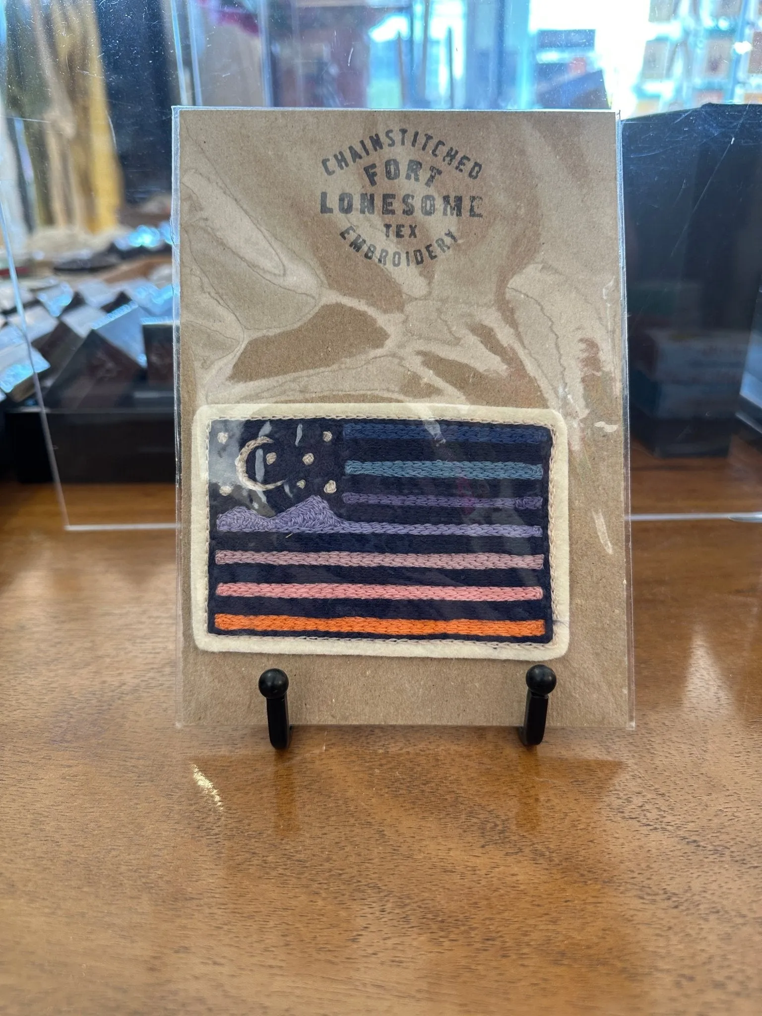 American Night Flag Chain Stitched Embroidery Patch