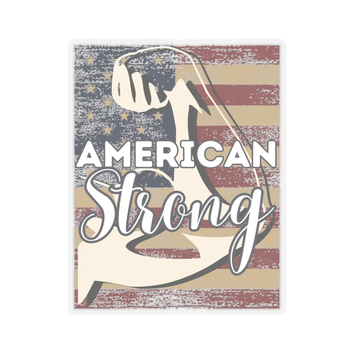 AMERICAN Strong - Strong Arm USA Kiss-Cut Stickers