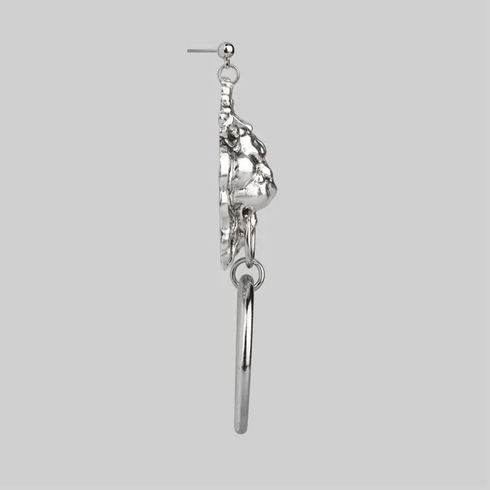 ANWAR. Lion Knocker Earrings - Silver