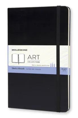 Art Sketchbook, Hard Cover, Large, Blank, Black