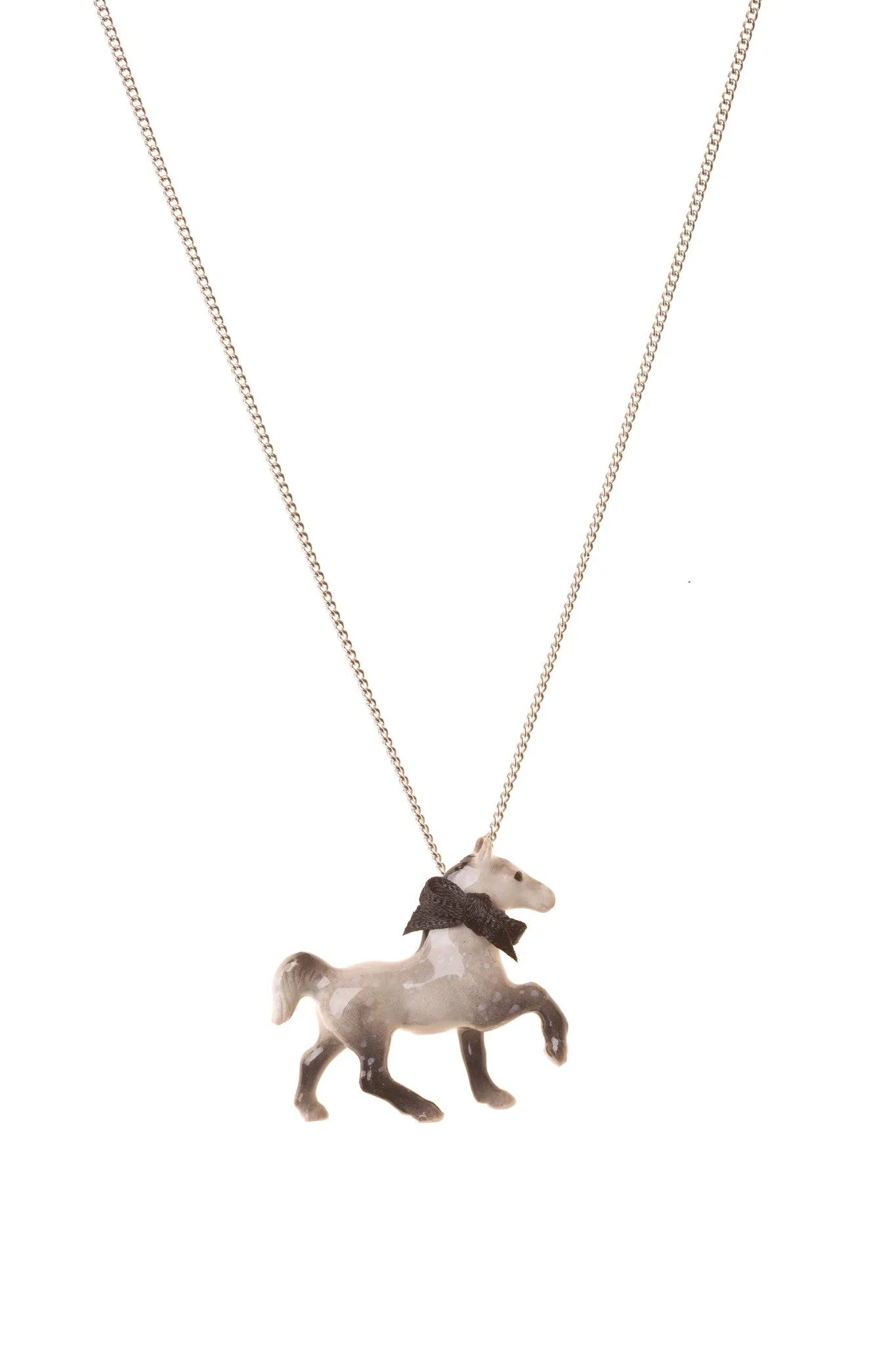 Autumn Sale - Grey Horse Necklace