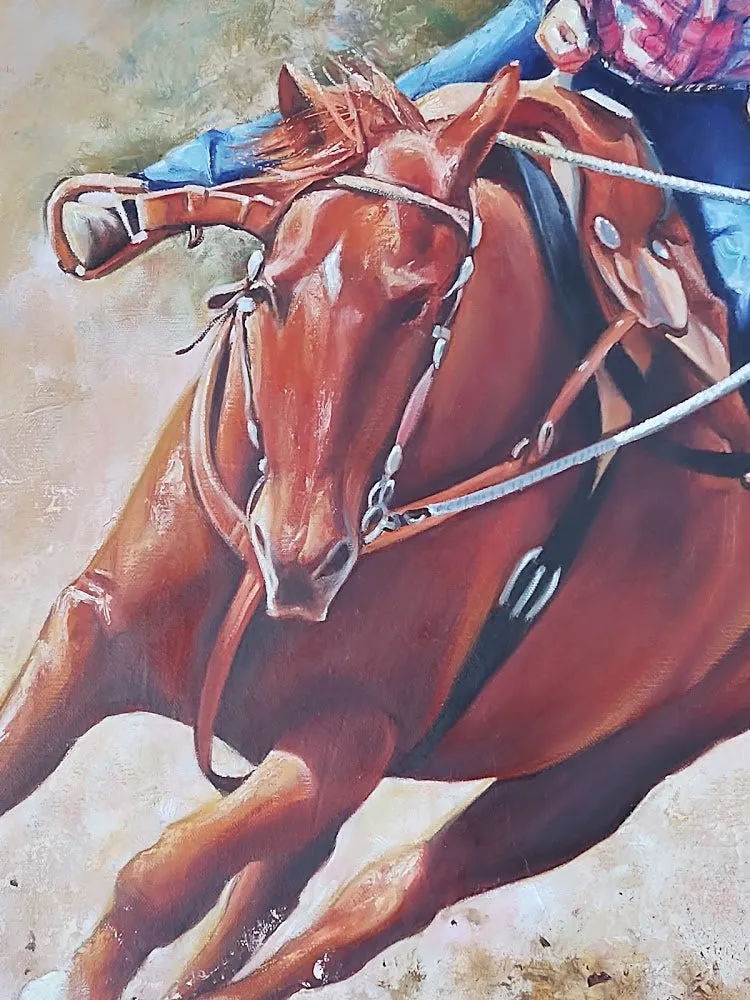 Barrel Racer - Oil Painting by Sue Zylak