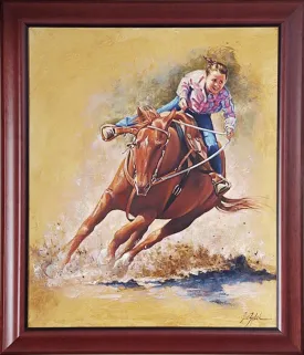 Barrel Racer - Oil Painting by Sue Zylak