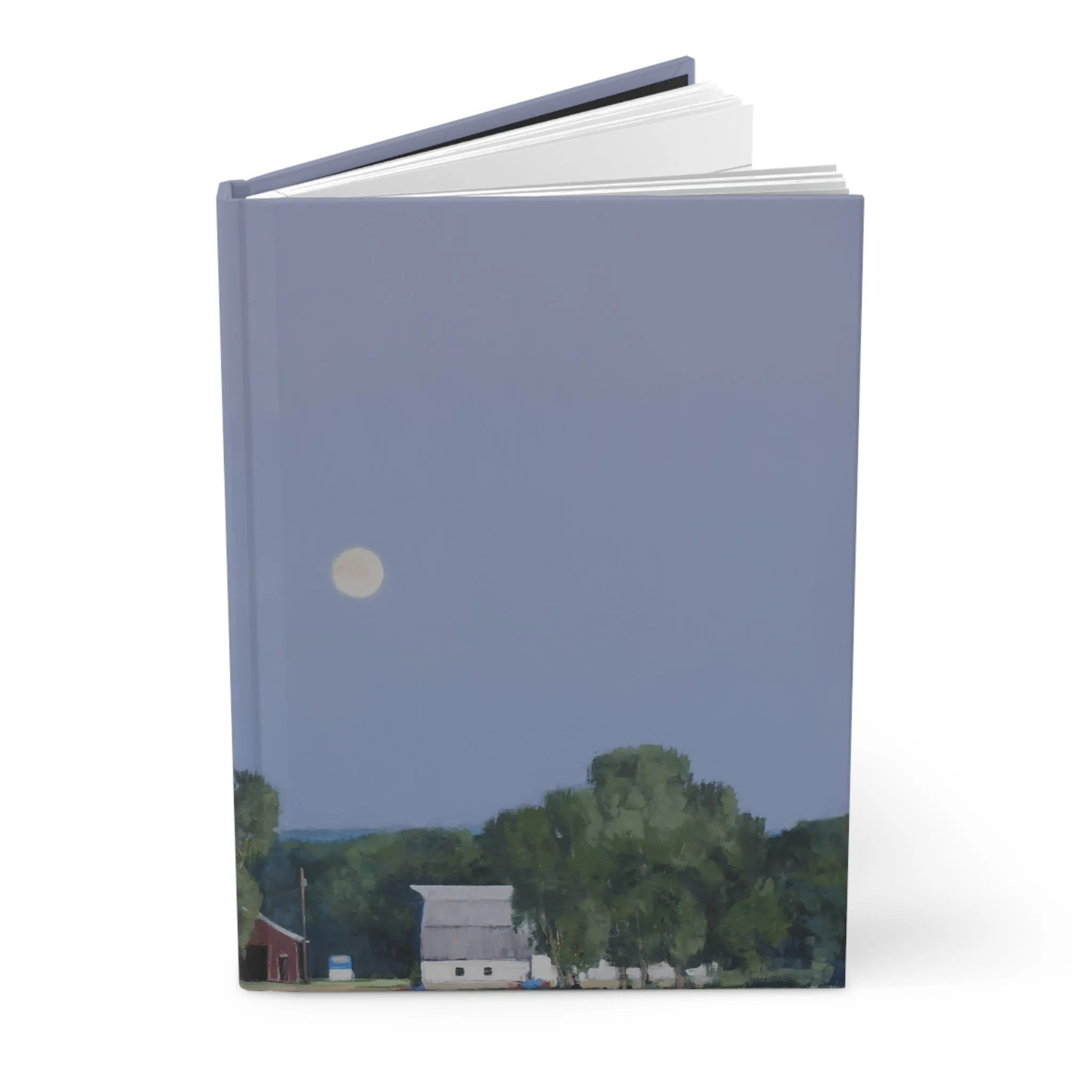 Ben Bauer: "Lowry Farm by Moonrise" - Hardcover Journal Matte