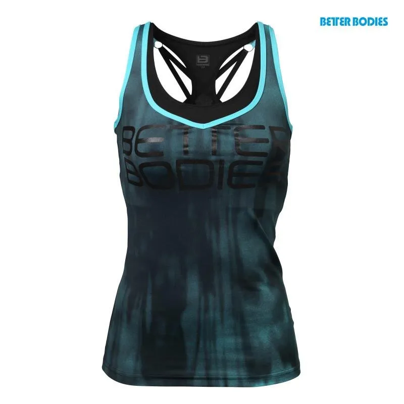 Better Bodies 2 - Layer Grunge Top - Aqua Blue