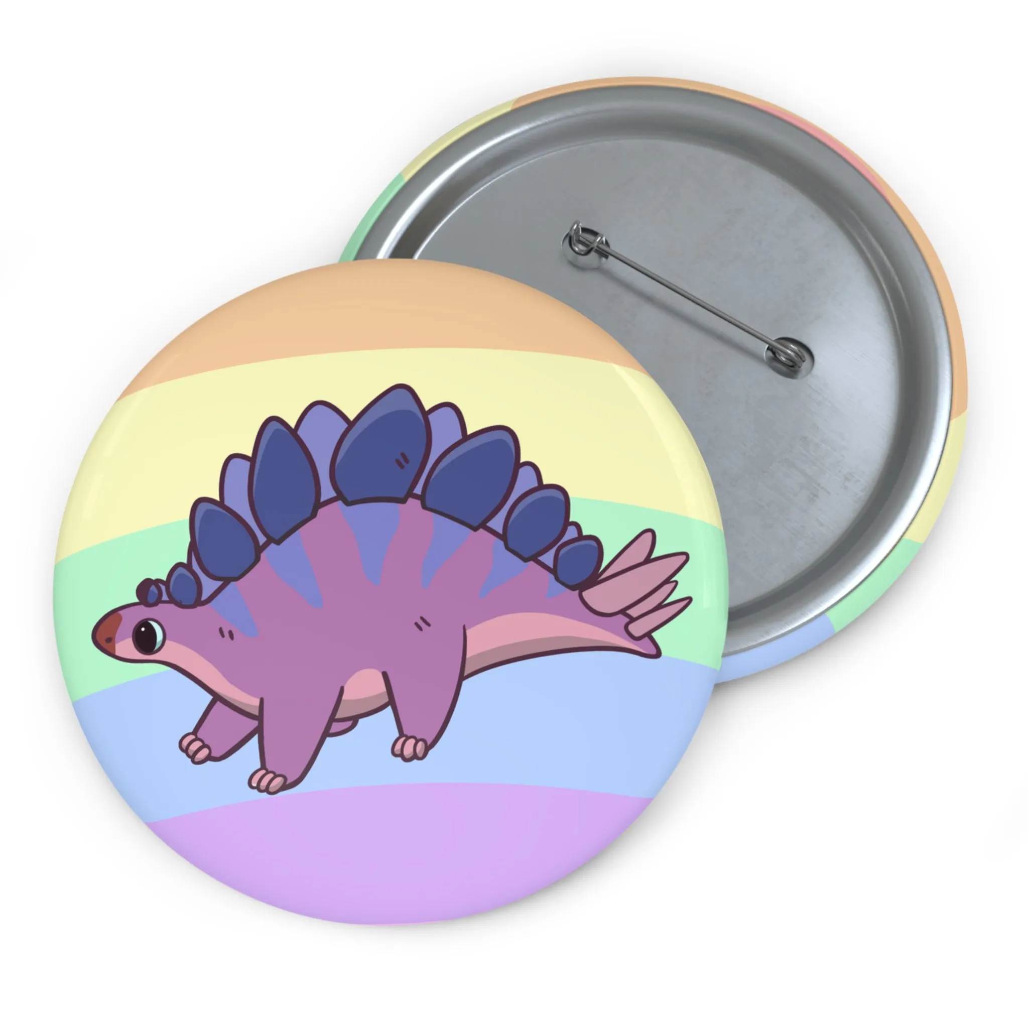 Bisexual Pride Stegosaurus - Pin Badge