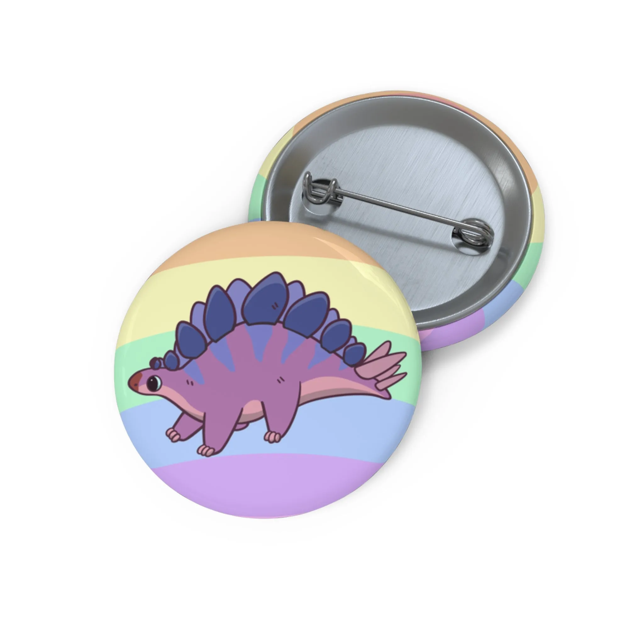 Bisexual Pride Stegosaurus - Pin Badge