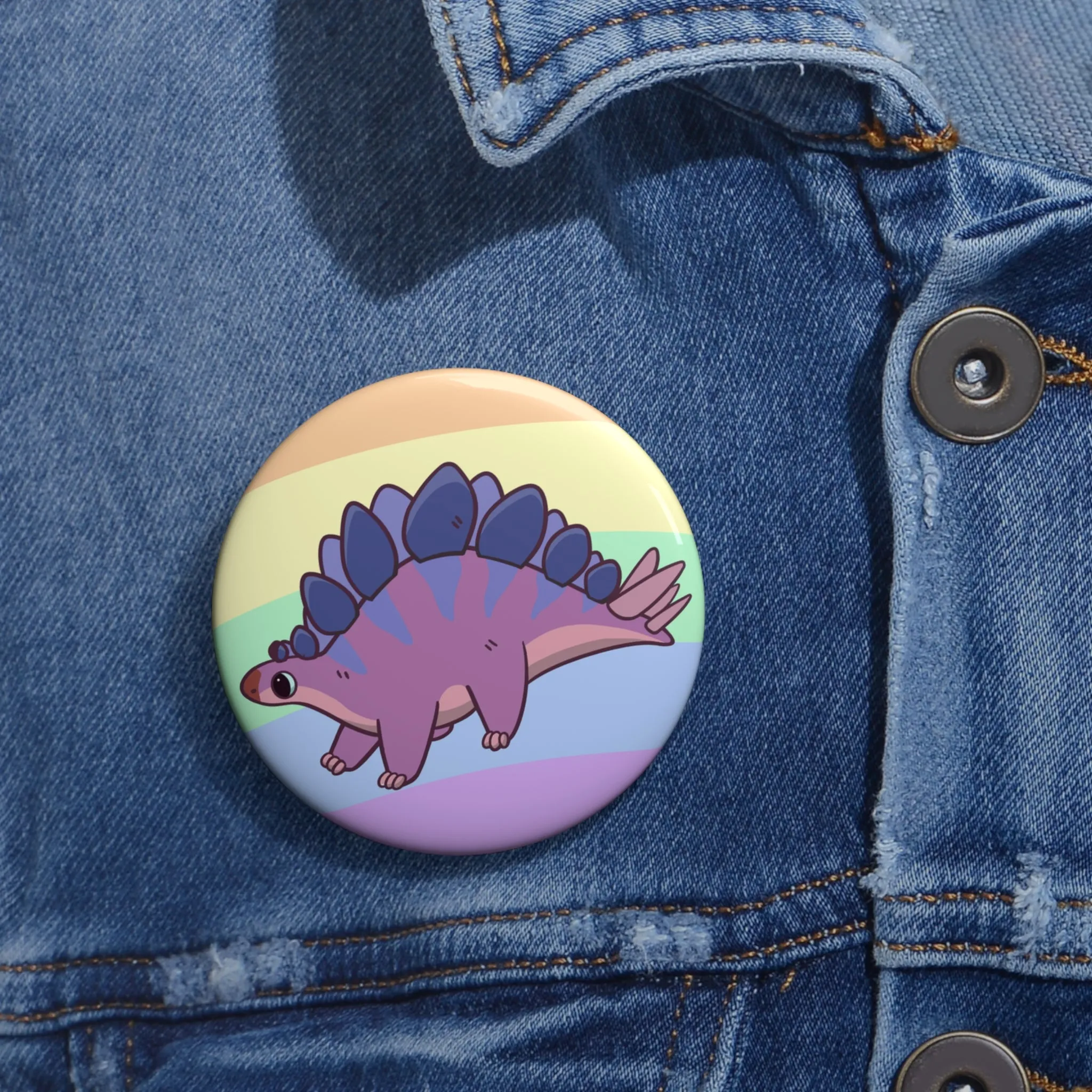 Bisexual Pride Stegosaurus - Pin Badge