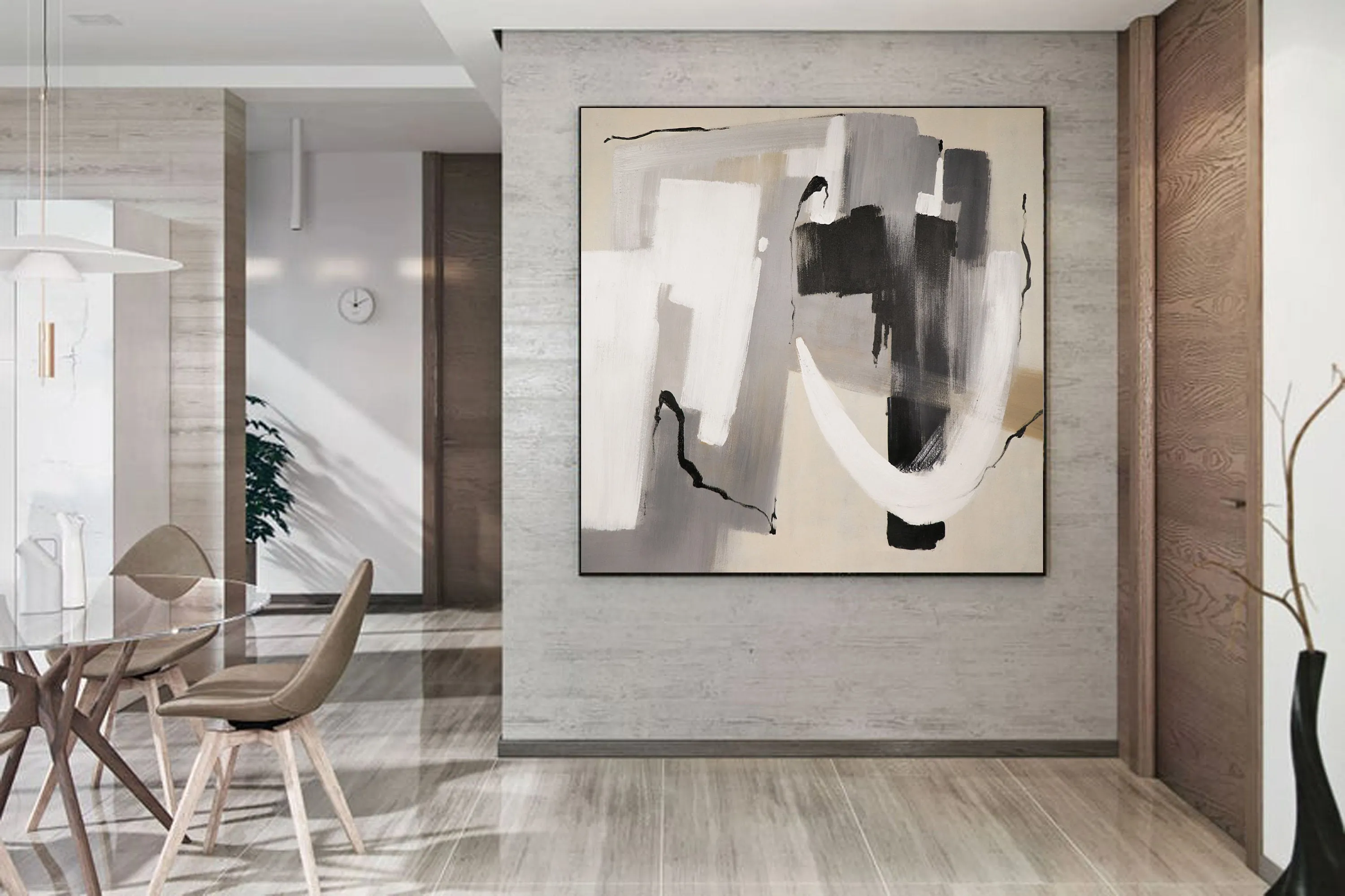 Black and White Paintings Large Canvas Art for Living Room Np105