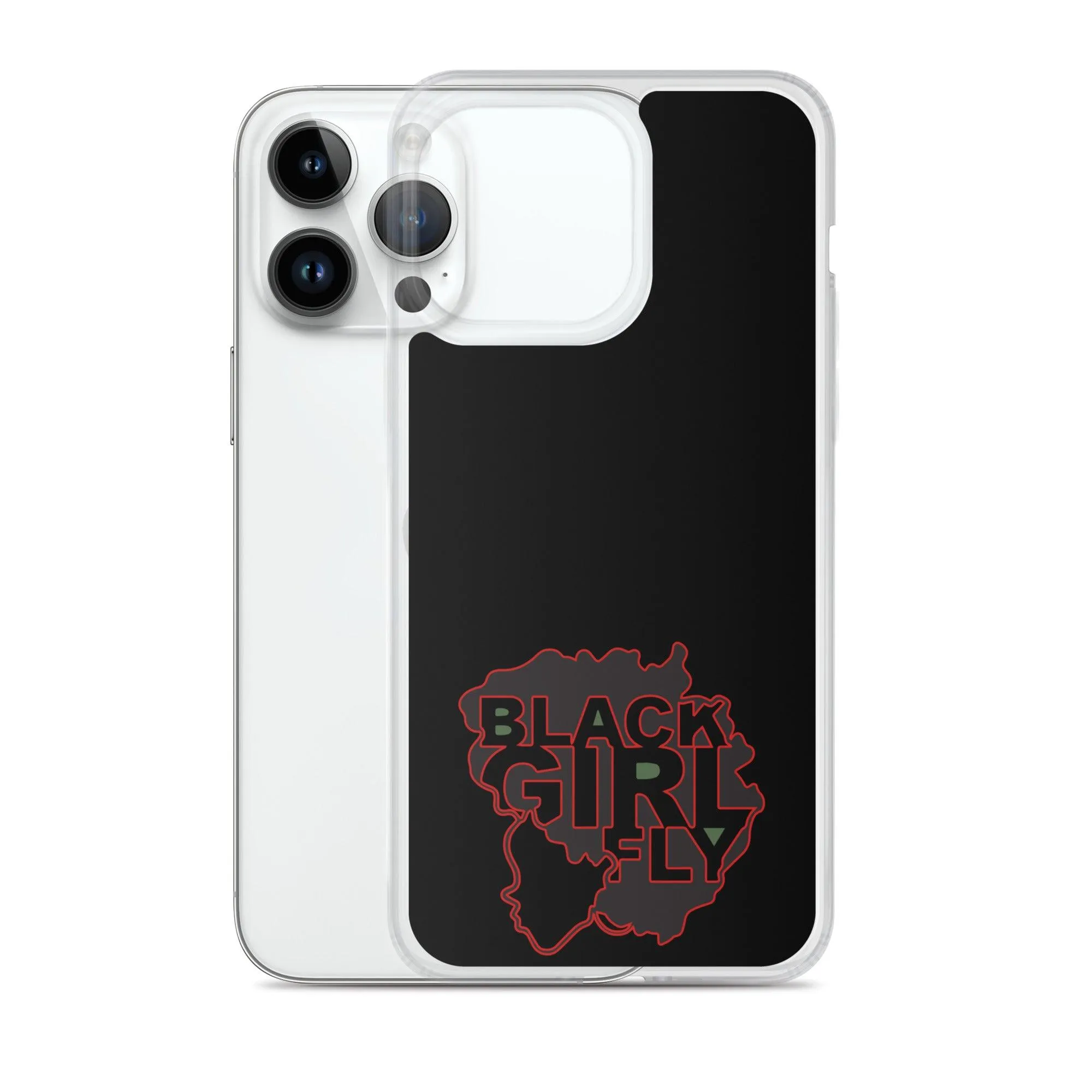 Black Girl Fly "Clear Black" Clear Case for iPhone®