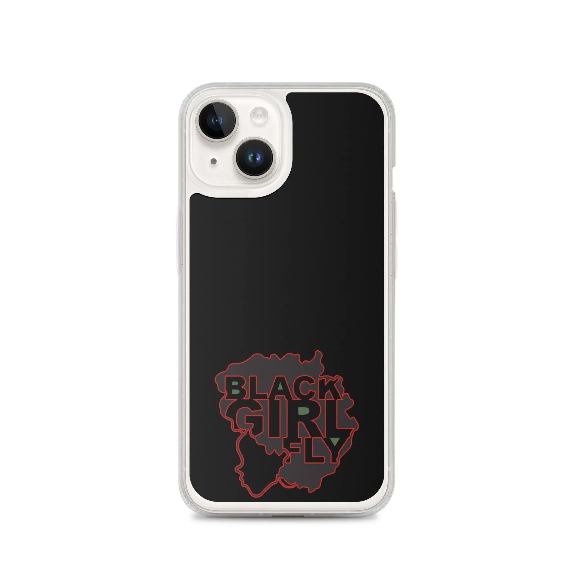 Black Girl Fly "Clear Black" Clear Case for iPhone®