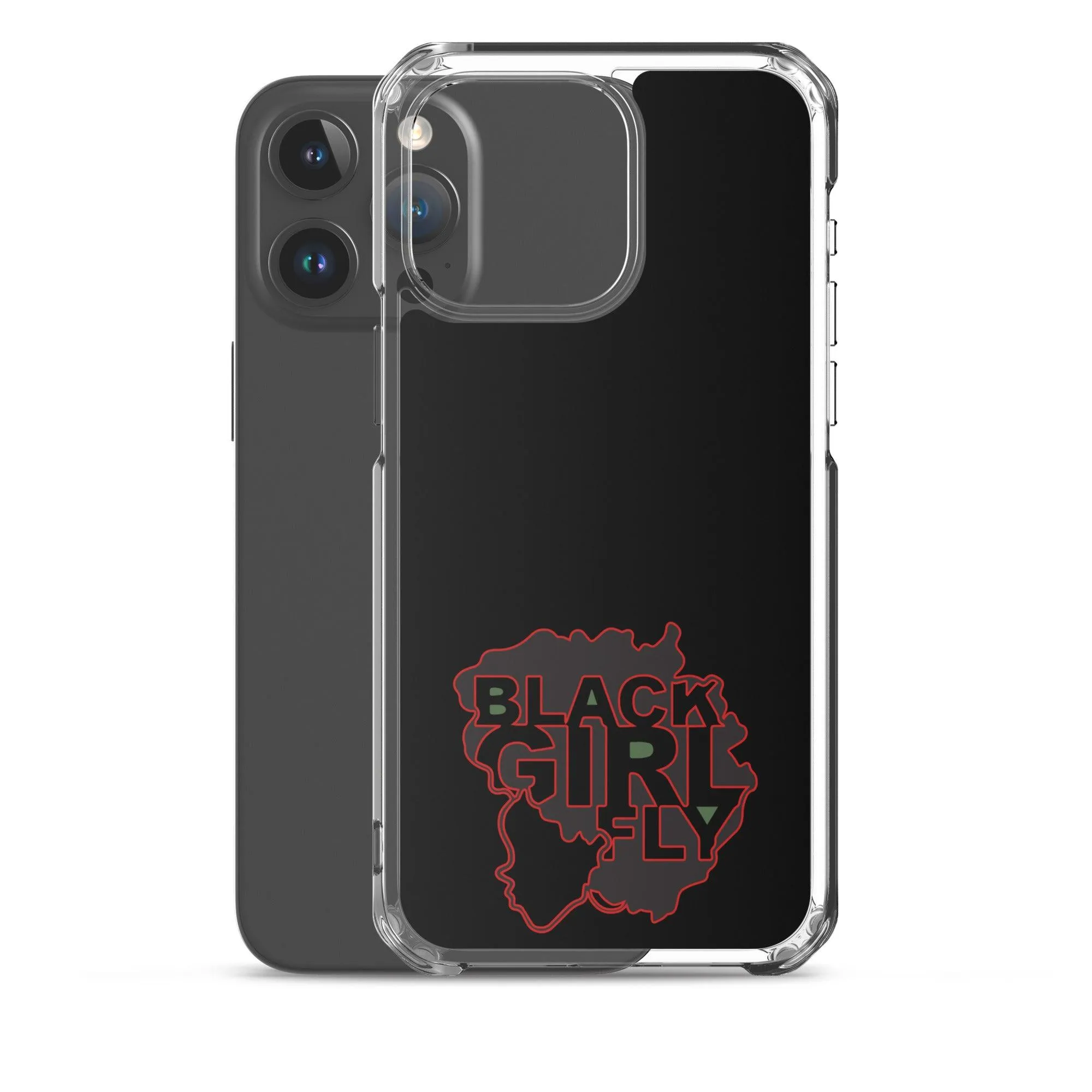 Black Girl Fly "Clear Black" Clear Case for iPhone®