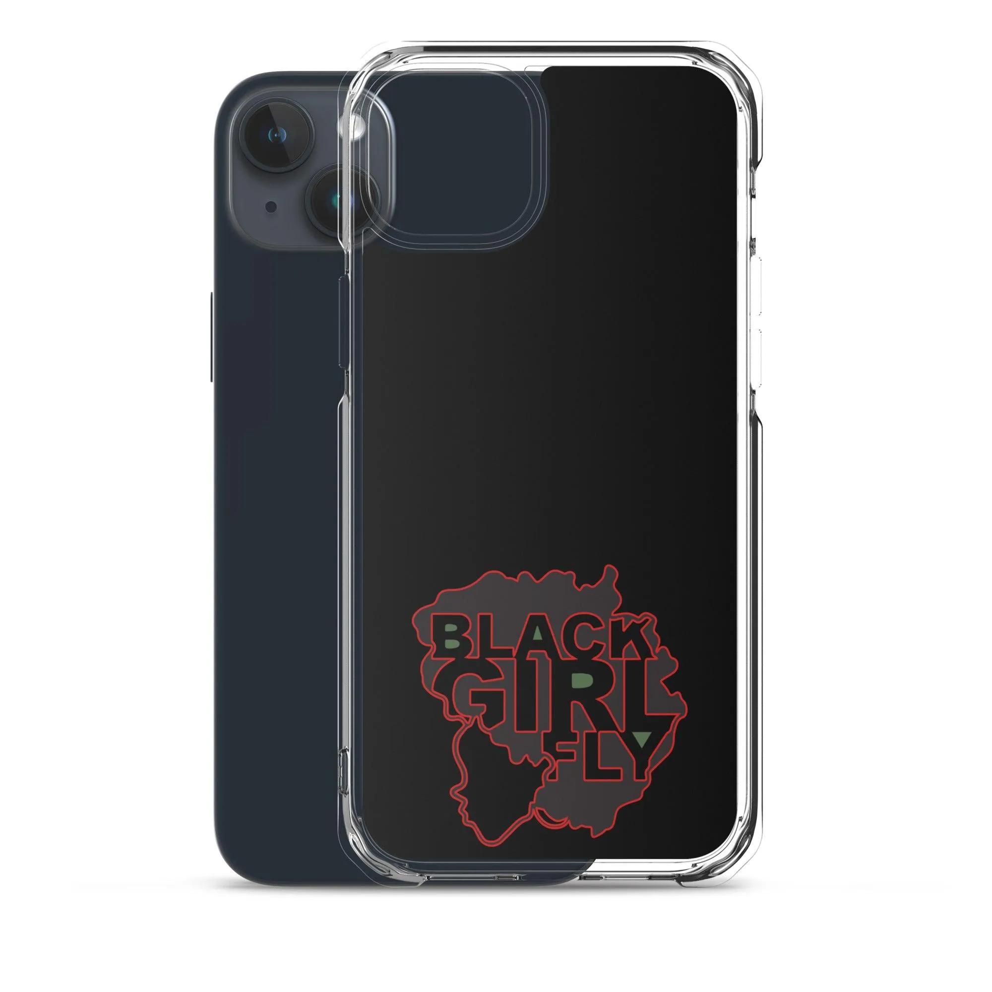 Black Girl Fly "Clear Black" Clear Case for iPhone®