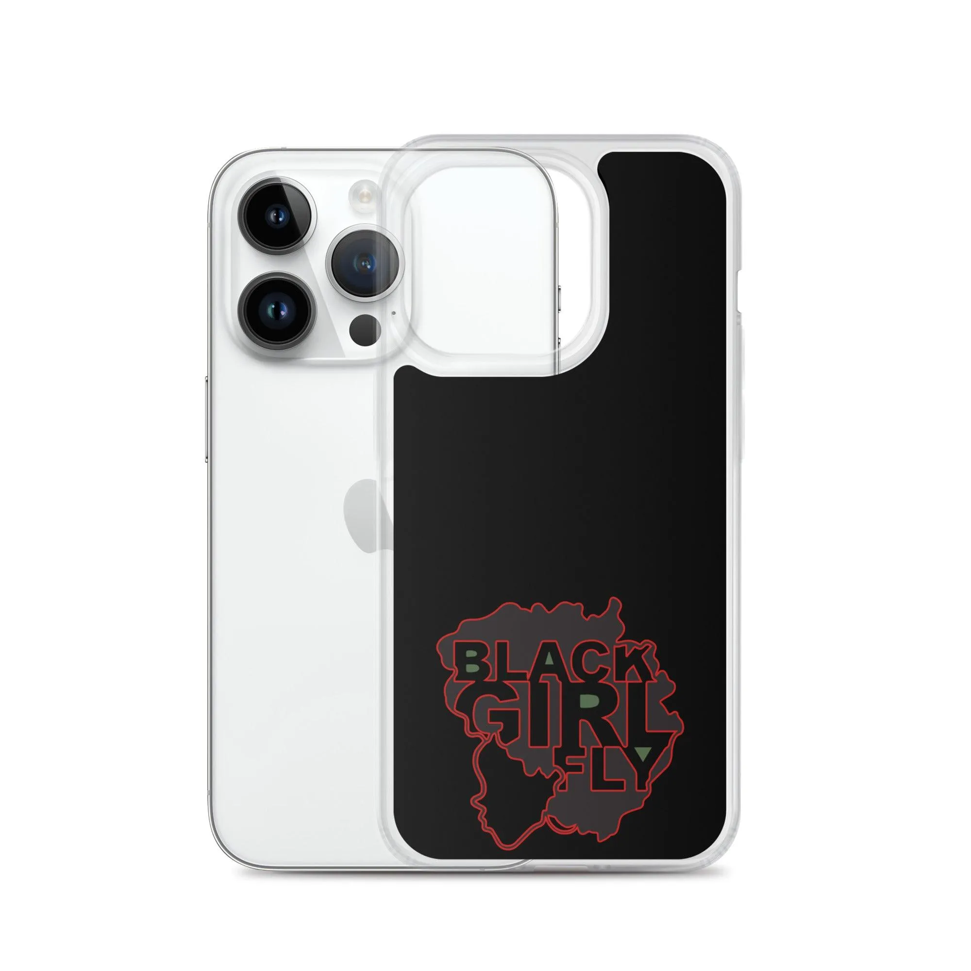 Black Girl Fly "Clear Black" Clear Case for iPhone®