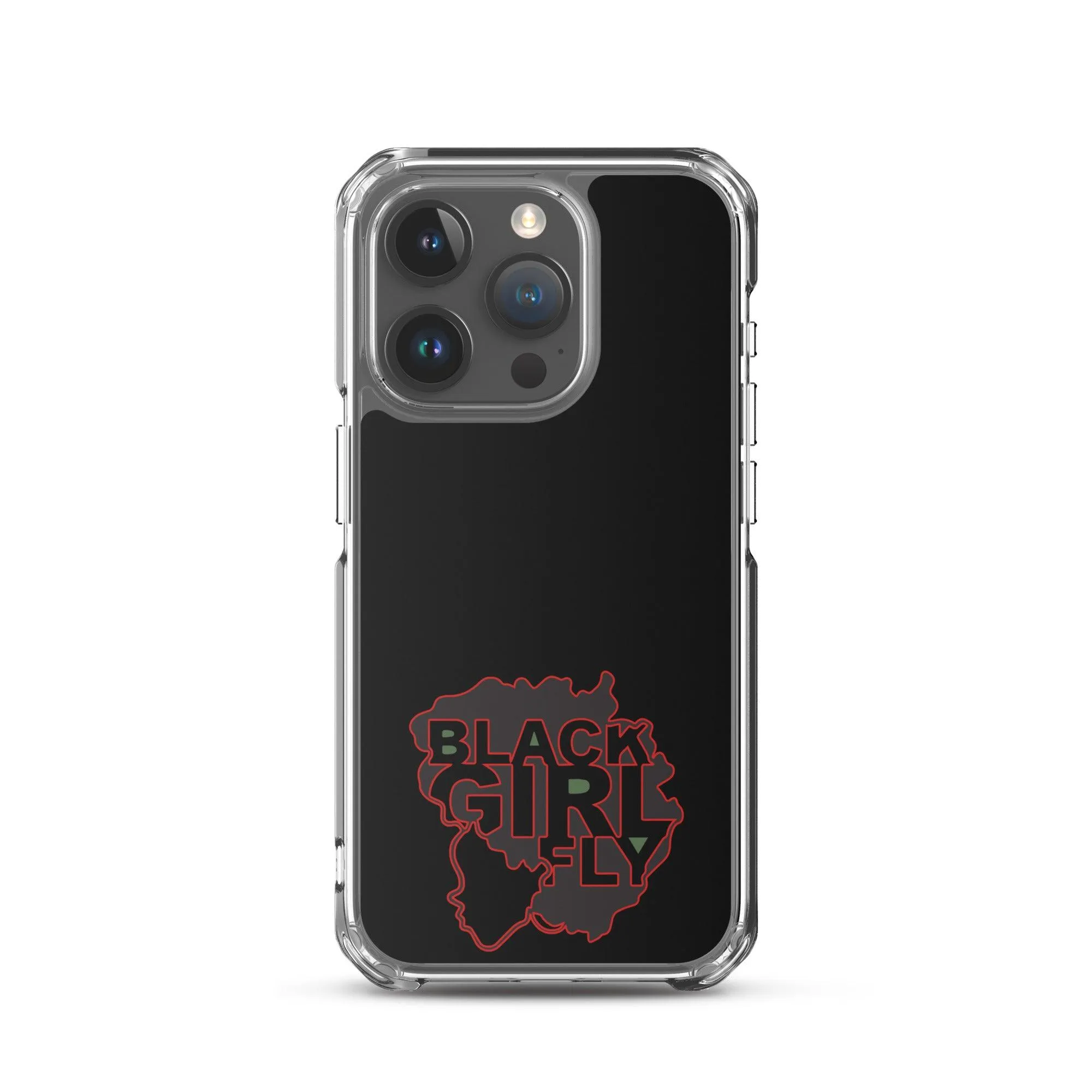 Black Girl Fly "Clear Black" Clear Case for iPhone®