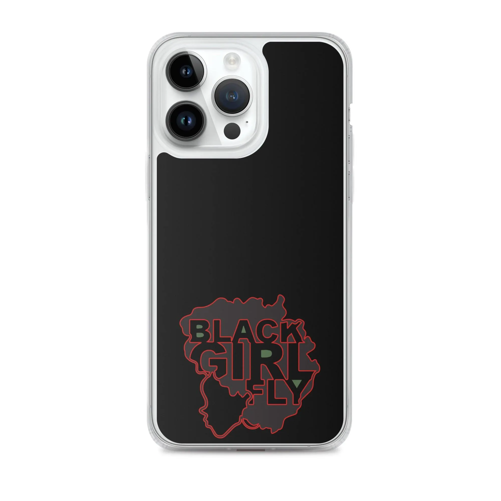 Black Girl Fly "Clear Black" Clear Case for iPhone®