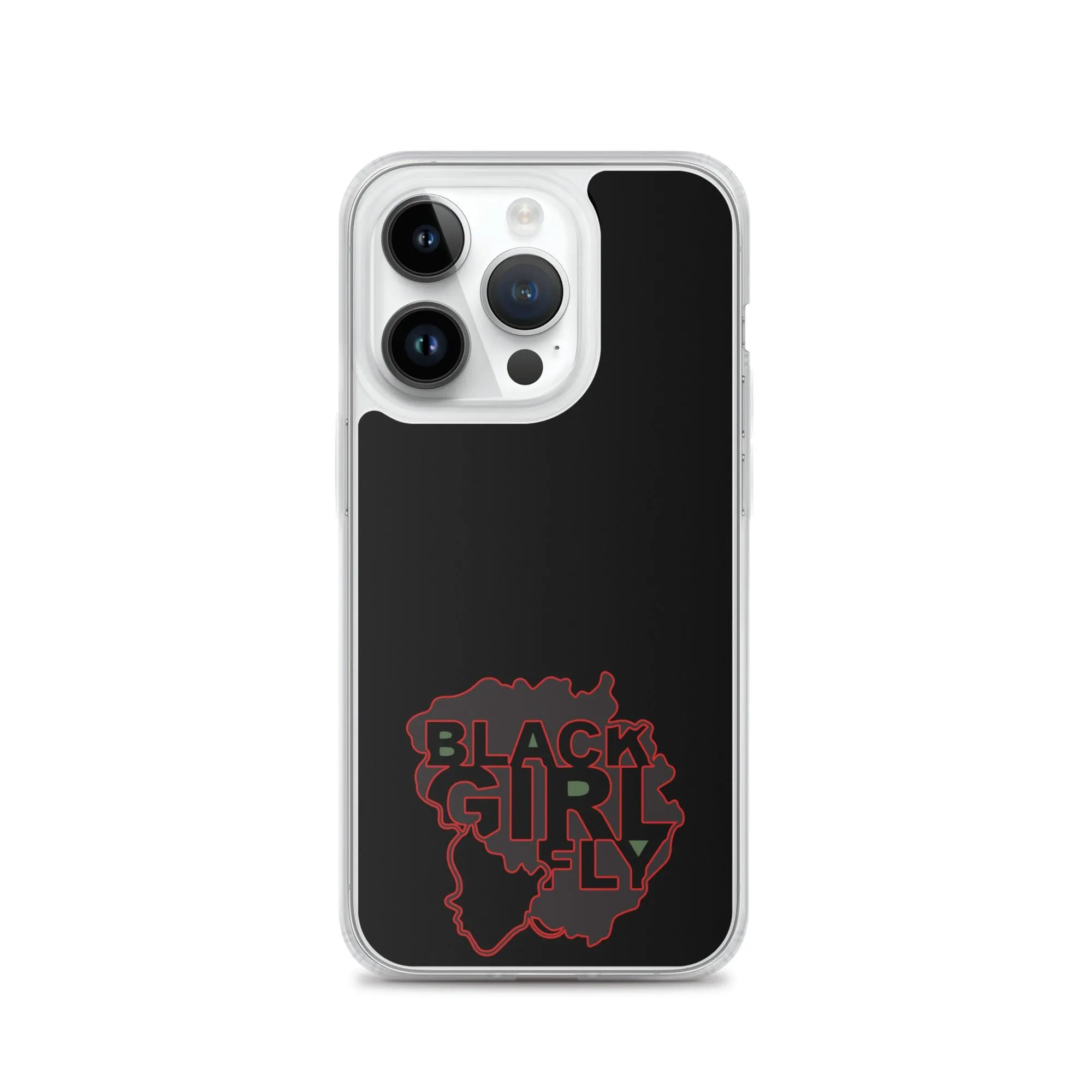 Black Girl Fly "Clear Black" Clear Case for iPhone®