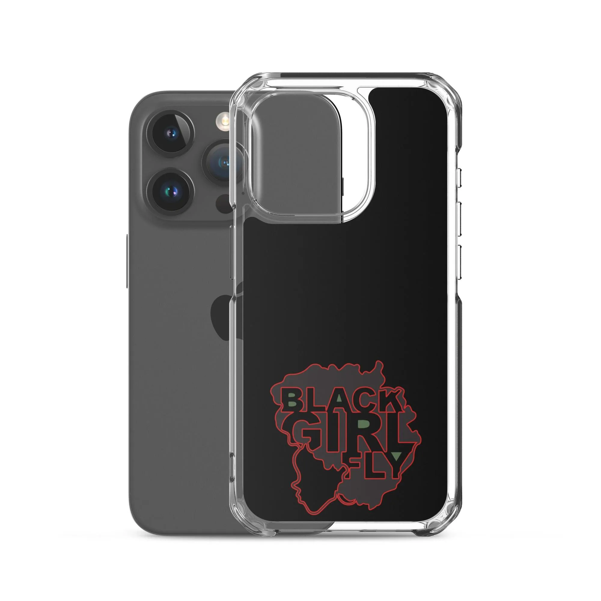 Black Girl Fly "Clear Black" Clear Case for iPhone®