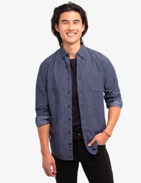 BLACK MALLET CANVAS SLUB CHAMBRAY SHIRT