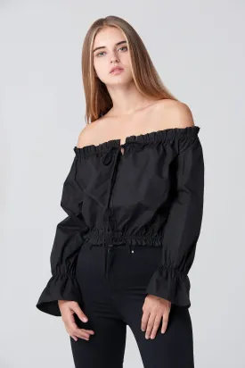 Black Sabrina Top