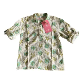 Block Print Kids Kurta | Green Leaf