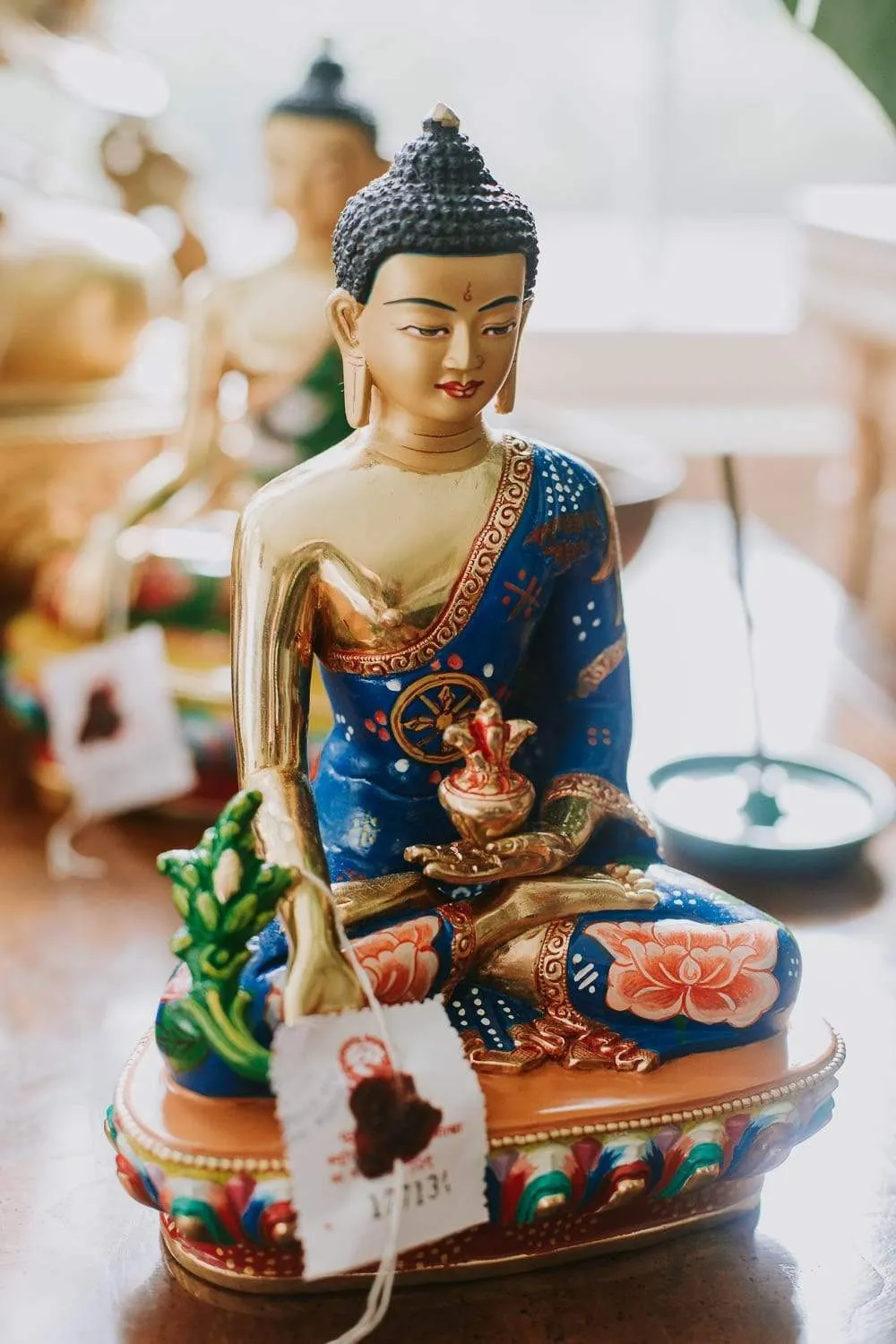 Blue Dragon Medicine Buddha Statue